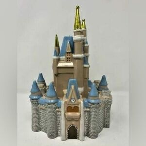 Disney Parks Magic Kingdom Cinderella Castle Ceramic Canister Cookie Jar NEW